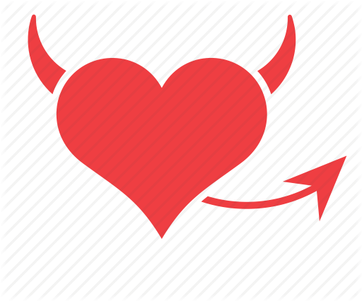 512x426 Demon, Devil, Heart, Horns, Love, Monster, Tail Icon