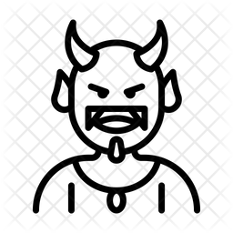 256x256 Devil Icon Of Line Style