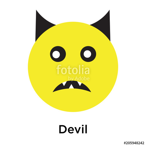 500x500 Devil Icon Vector Sign And Symbol Isolated On White Background