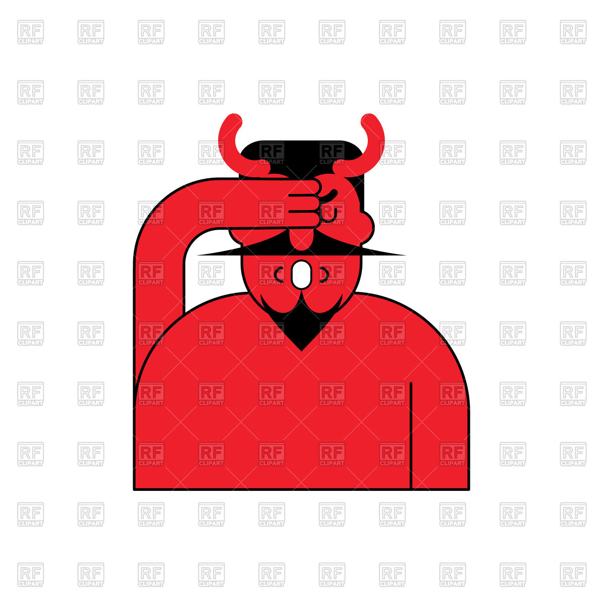 1200x1200 Omg Red Devil Icon Vector Image Of Conceptual Maryvalery