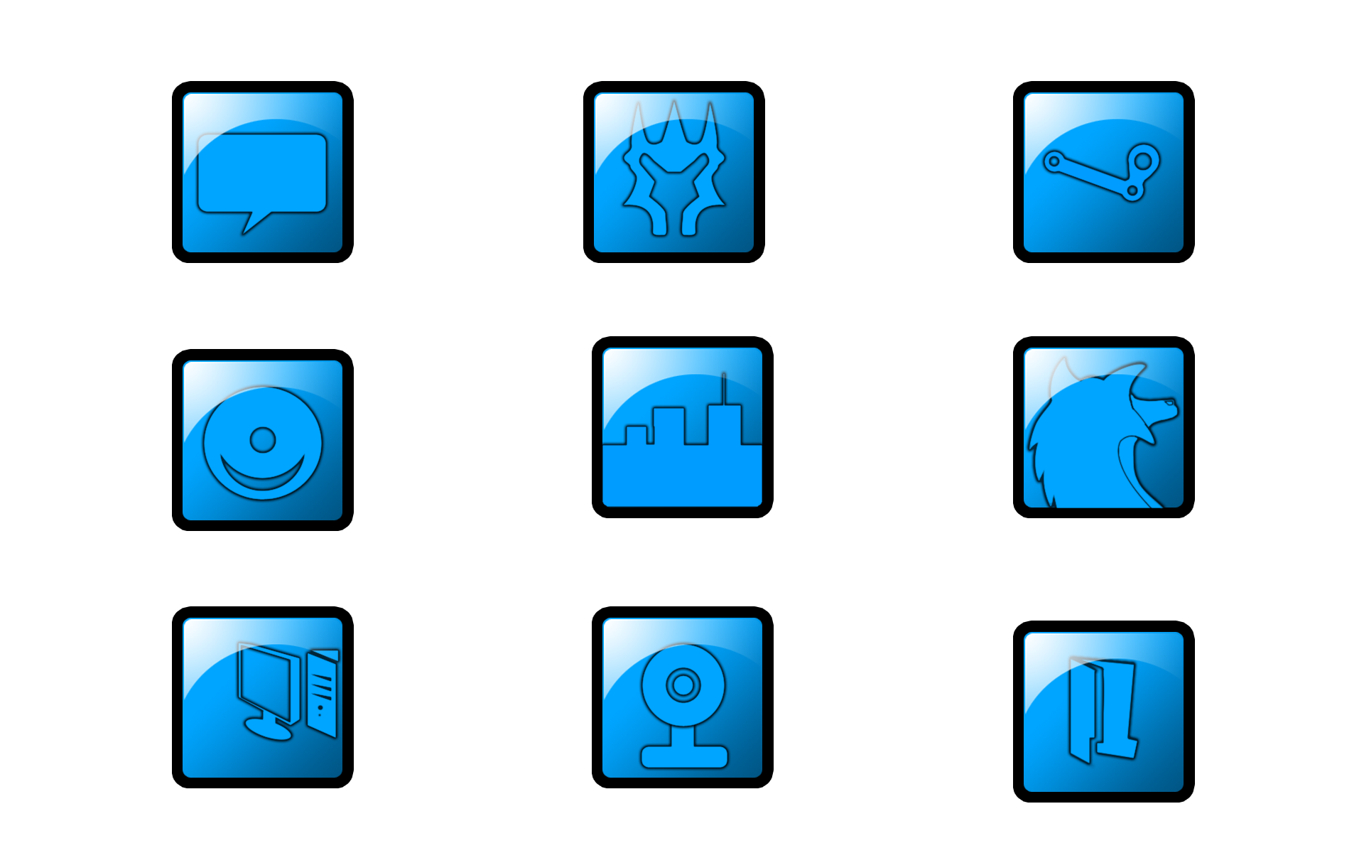1920x1200 Blue Devil Icon Pack
