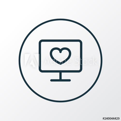 500x500 Diagnosis Icon Line Symbol Premium Quality Isolated Monitor