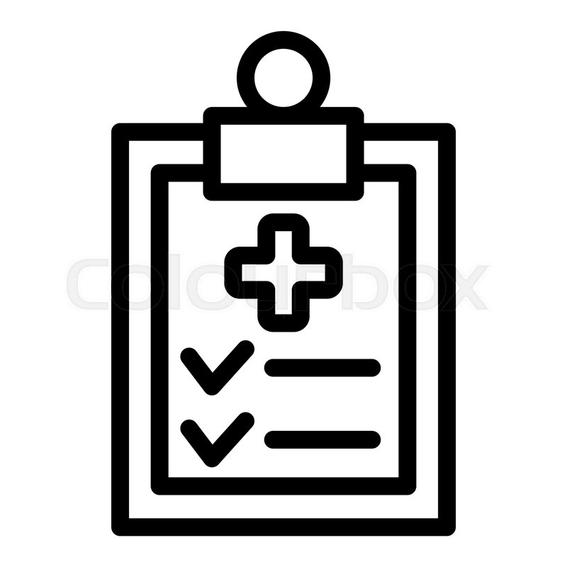 800x800 Diagnostic Report Line Icon Medical Stock Vector Colourbox
