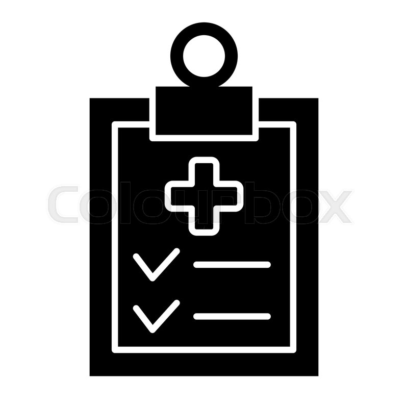 800x800 Diagnostic Report Solid Icon Medical Stock Vector Colourbox