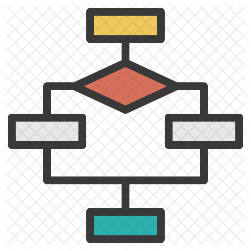 512x512 Flowchart Icon Of Colored Outline Style