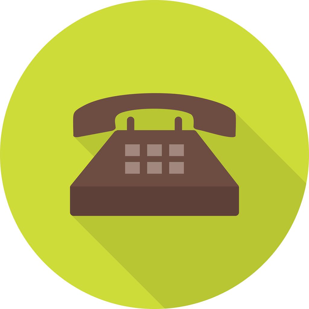 1024x1024 Telephone Flat Shadowed Icon