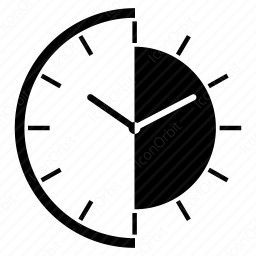 256x256 Watch Black And White Dial Icon