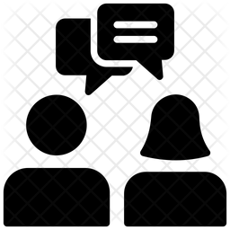 256x256 Dialogue Icon Of Glyph Style