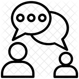 256x256 Dialogue Icon Of Line Style