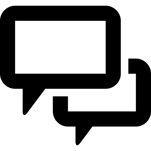 512x512 Two Dialogue Boxes Symbol Icons Free Download