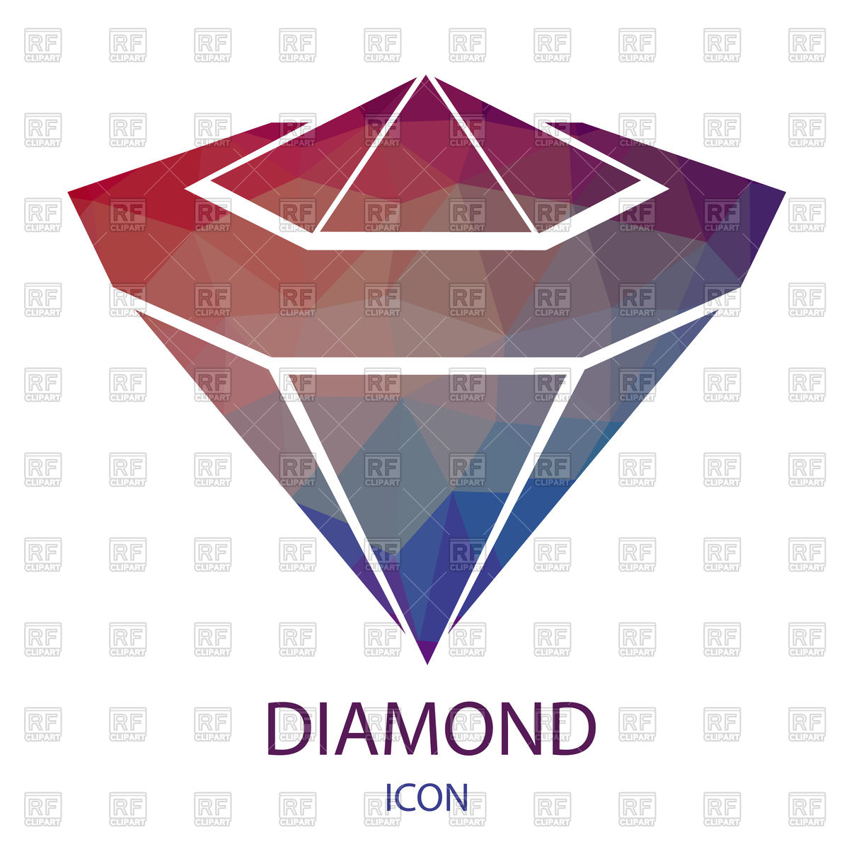 1200x1200 Diamond Icon Vector Image Of Icons And Emblems