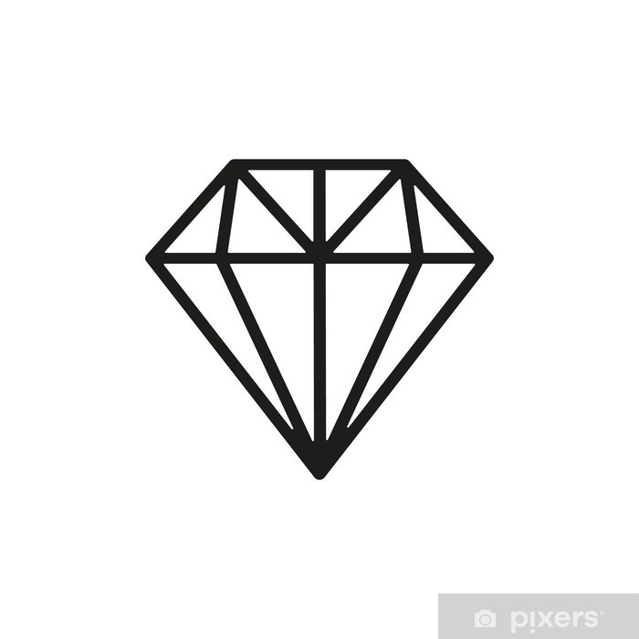 700x700 The Diamond Icon Jewel Symbol Flat Wall Mural