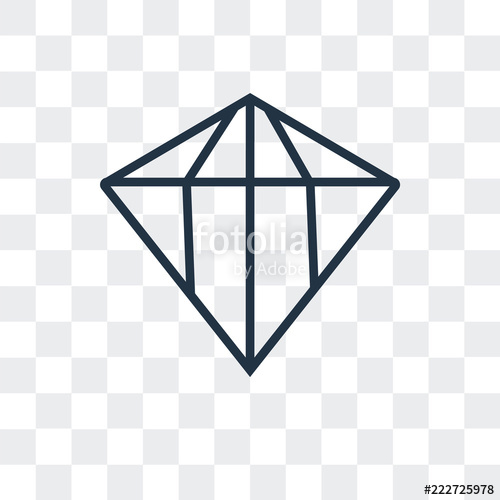 500x500 Diamond Icon Isolated On Transparent Background Modern