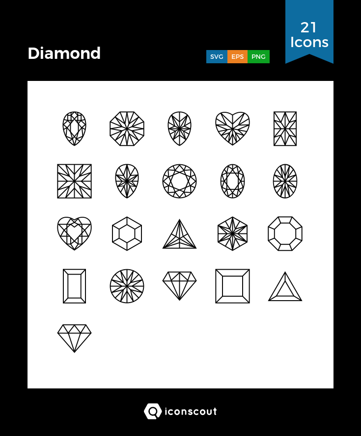 735x889 Diamond Icon Pack