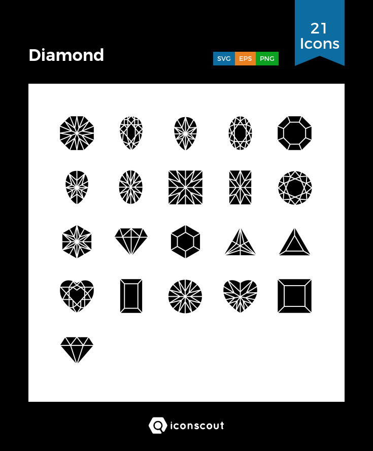 735x889 Diamond Icon Pack