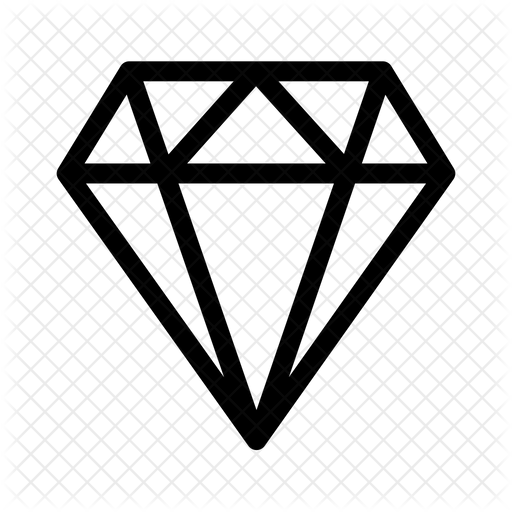 512x512 Diamond Icon Of Line Style