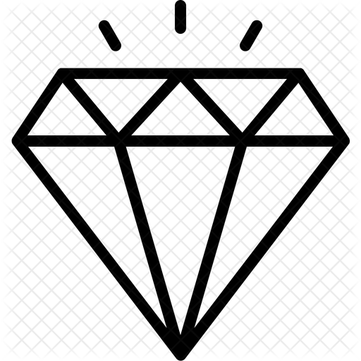 512x512 Diamond Icon Of Line Style