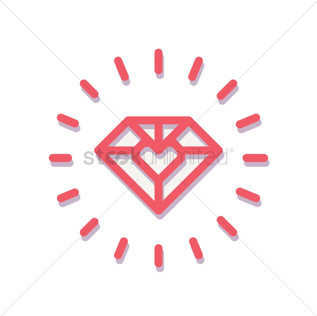 1300x1299 Diamond Heart Icon Vector Image