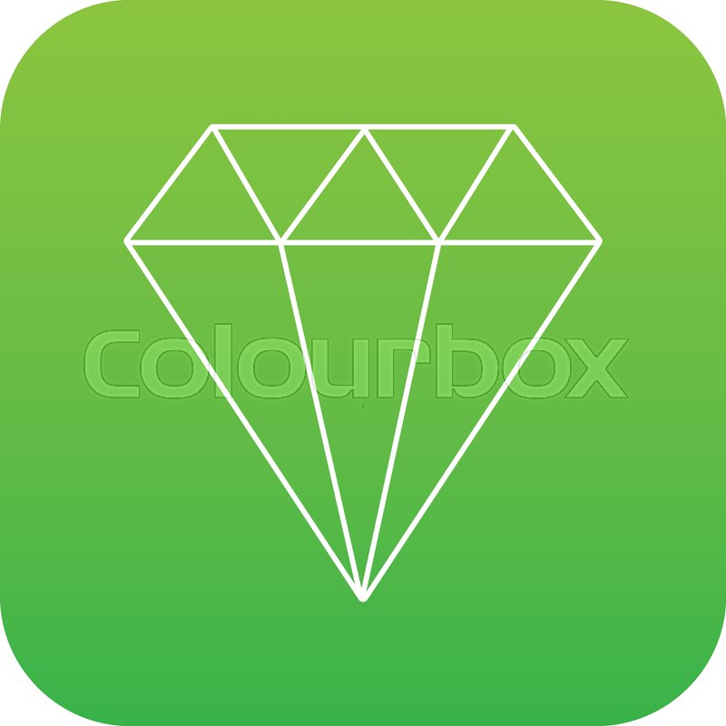 800x800 Diamond Icon Green Vector Isolated On Stock Vector Colourbox