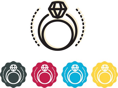 481x359 Diamond Ring Icon Premium Clipart