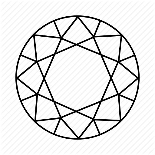 512x512 Diamond, Gem, Jewellery, Polished, Round, Shape Icon