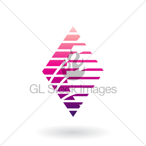 500x500 Diamond Shaped Striped Abstract Icon Gl Stock Images