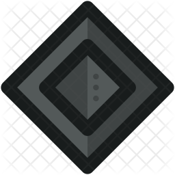 256x256 Diamond Shape Icon Of Colored Outline Style