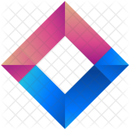 256x256 Diamond Shape Logo Icon Of Flat Style