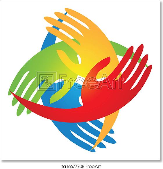 561x581 Free Art Print Of Hands In A Diamond Shape Logo Hands