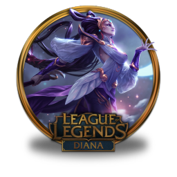 256x256 Diana Lunar Goddess Icon League Of Legends Gold Border Iconset