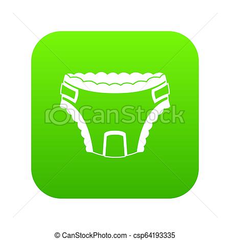 450x470 Baby Diaper Icon Digital Green For Any Design Isolated On White