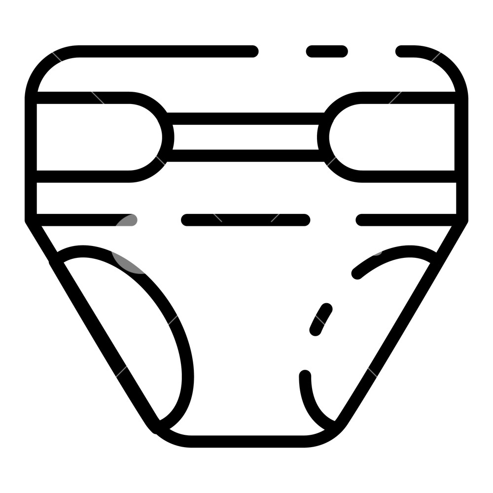 1000x1000 Baby Diaper Icon Outline Baby Diaper Vector Icon For Web Design
