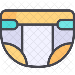 256x256 Diaper Icon Of Colored Outline Style