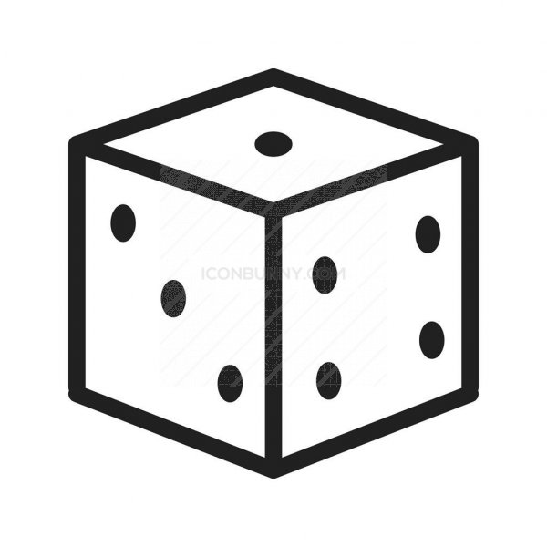 Dice Line Icon 600x600 Dice Line Icon