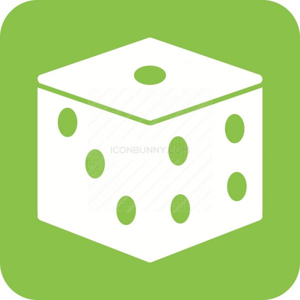 Dice Flat Round Corner Icon 600x600 Dice Flat Round Corner Icon