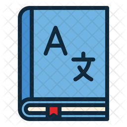 256x256 Dictionary Icon Of Colored Outline Style