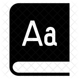 256x256 Dictionary Icon Of Glyph Style