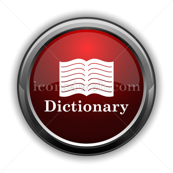 600x600 Dictionary Icon Red Glossy Web Icon With Shaddow