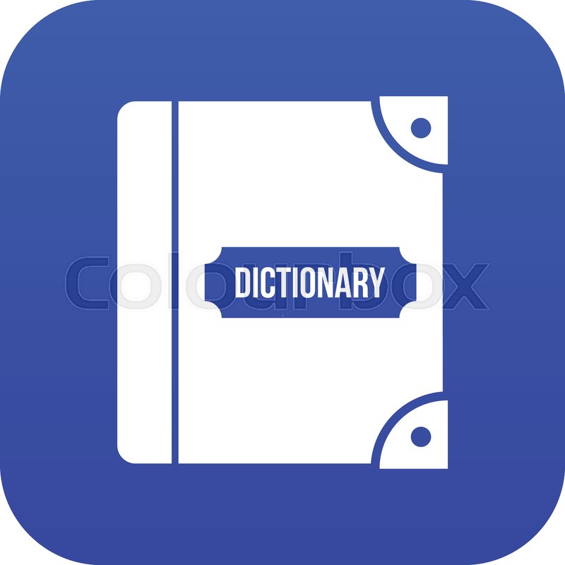 800x800 English Dictionary Icon Digital Blue Stock Vector Colourbox