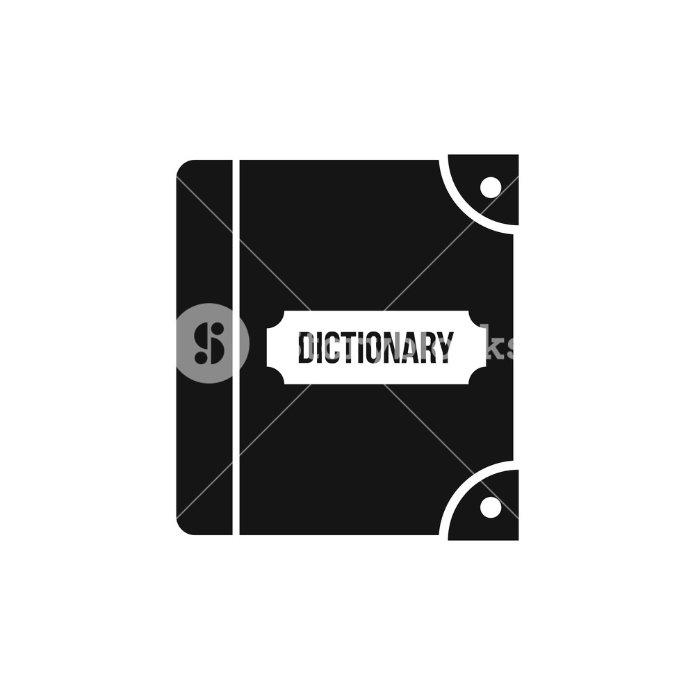 1000x1000 English Dictionary Icon In Simple Style On A White Background