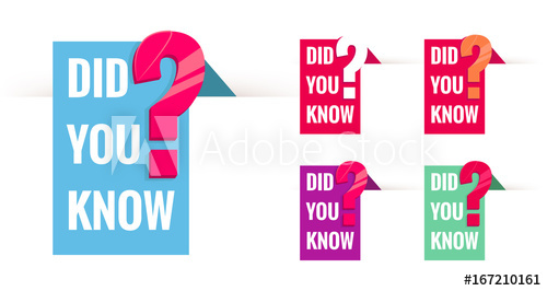 500x266 Did You Know Ribbon Banner Icon Isolated On White Background