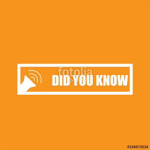 500x500 Did You Know Icon,flat Vector Sign Isolated On Yellow Background