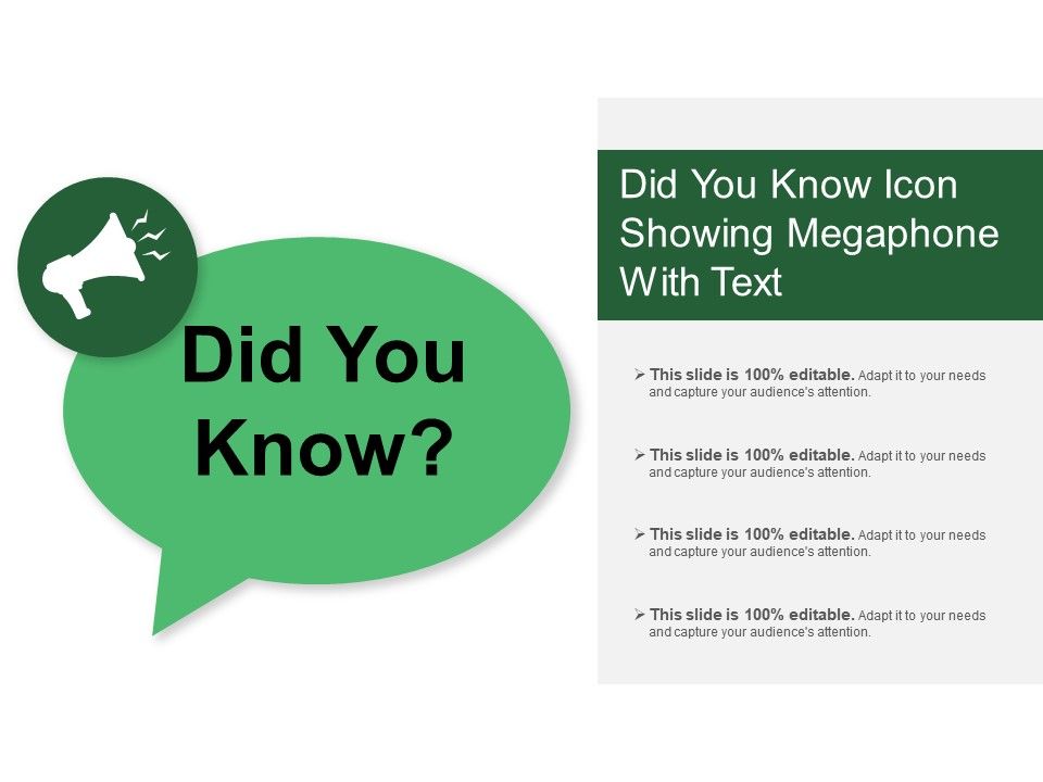 960x720 Did You Know Icon Showing Megaphone With Text Graphics