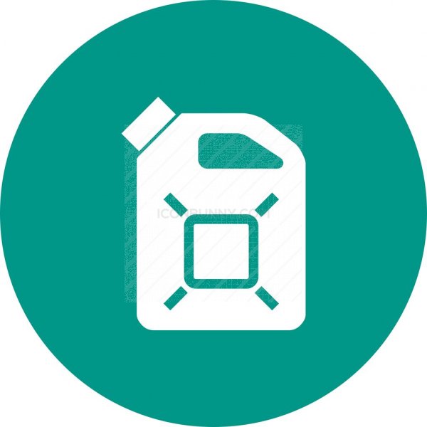 600x600 Diesel Can Flat Round Icon