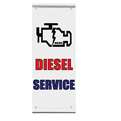 425x425 Diesel Service With Diesel Icon Double Sided Vertical