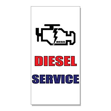 355x355 Diesel Service With Diesel Icon Decal Sticker Retail Store Sign