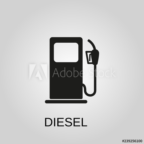 500x500 Diesel Icon Gas Station Concept Symbol Design Stock