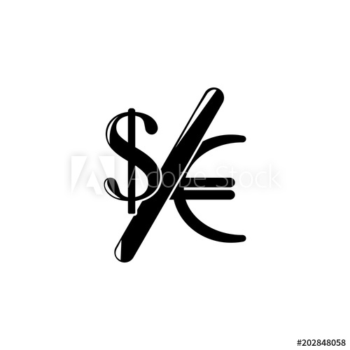Difference Euro Dollar Icon Element Of Finance Illustration 500x500 Difference Euro Dollar Icon Element Of Finance Illustration