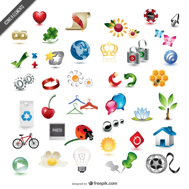 Different Icons Collection Vector Free Download 626x626 Different Icons Collection Vector Free Download