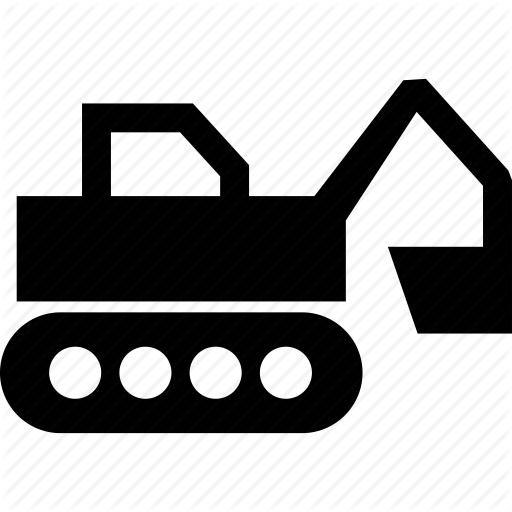 512x512 Digger, Excavator, Hydraulic Excavator, Jcb, Mechanical Shovel Icon